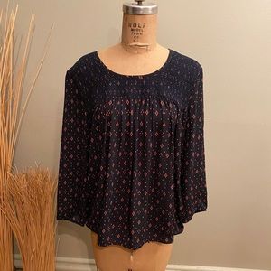 Banana Republic crepe smoked blouse XLarge